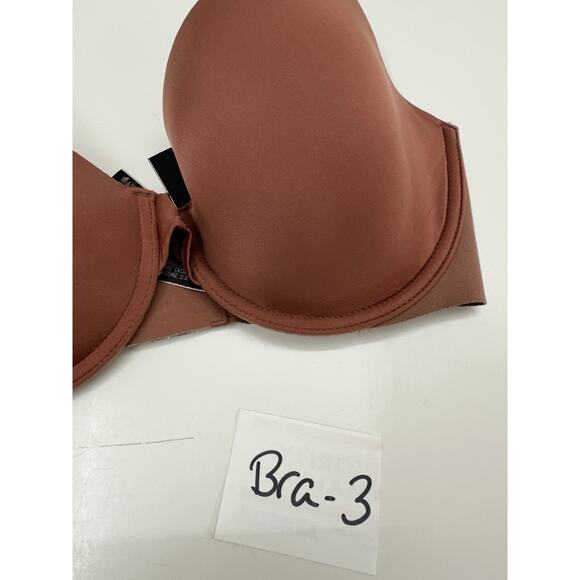 Victorias Secret Womens Bra Size 32DD Lined Demi Brown Adjustable Gold V - Picture 12 of 12